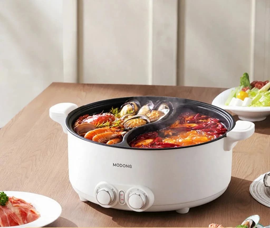 7L elektrický hot pot s dvoma zónami a nezávislou reguláciou teploty