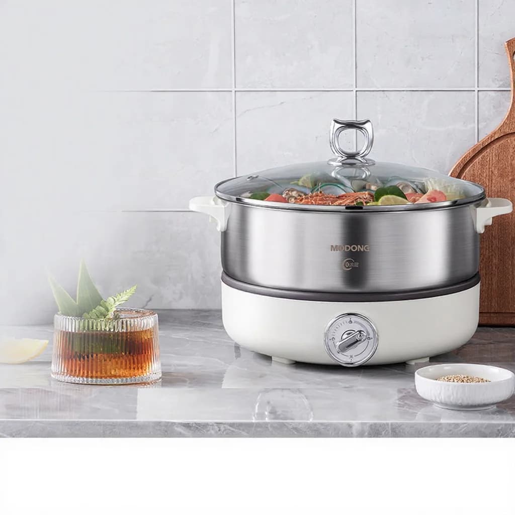 Delený elektrický hot pot s vnútornou nádobou z nehrdzavejúcej ocele 1500W