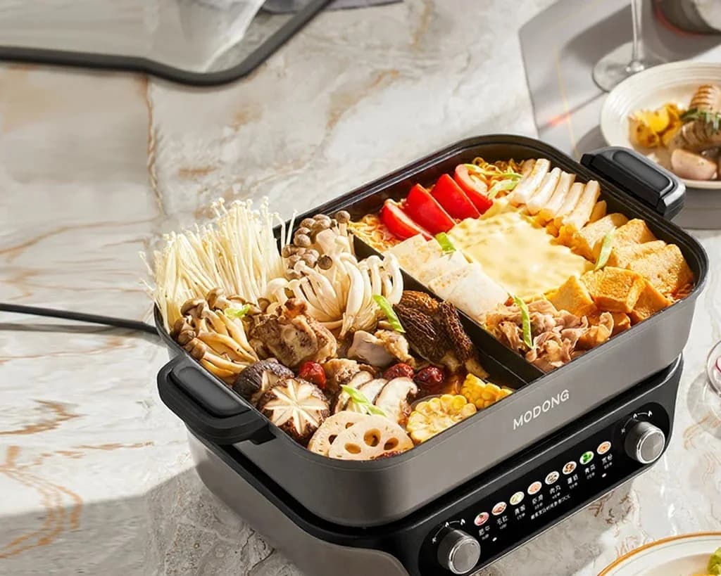 Delený elektrický hot pot s nepriľnavou vložkou, kapacita 8L