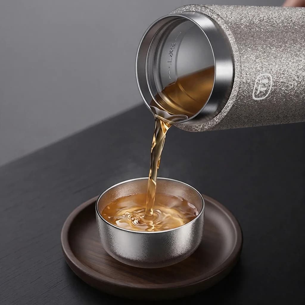 Sada čistých titánových čajových šálok Kung Fu, 2 šálky 55ml