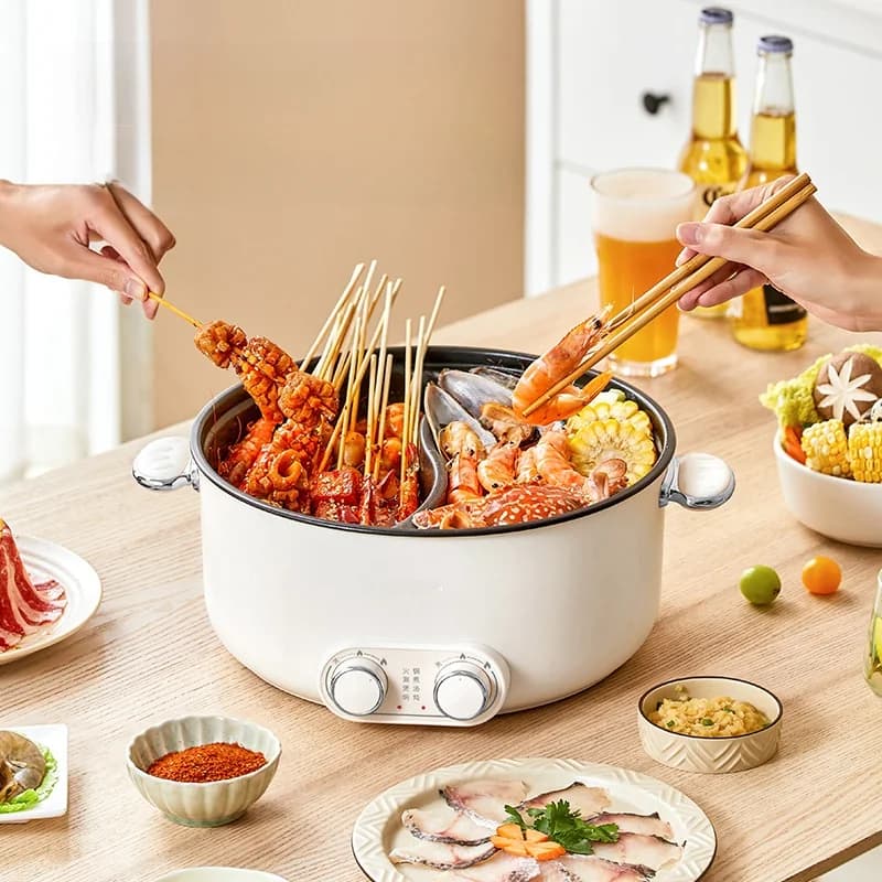 Dvojité ovládanie elektrický hot pot 6L veľká kapacita nepriľnavý