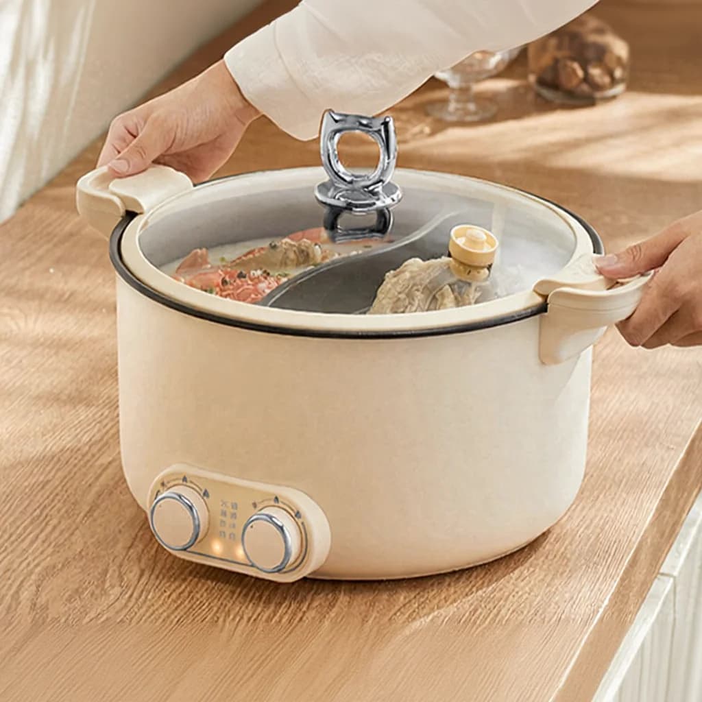 Elektrický dvojzónový hot pot 6L 7L 8L s dotykovým ovládaním
