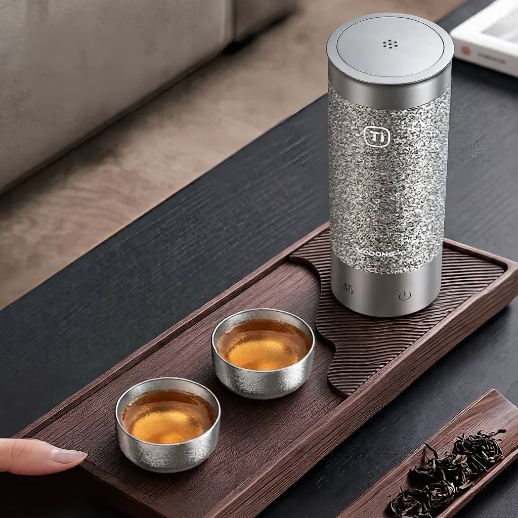 Sada čistých titánových čajových šálok Kung Fu, 2 šálky 55ml
