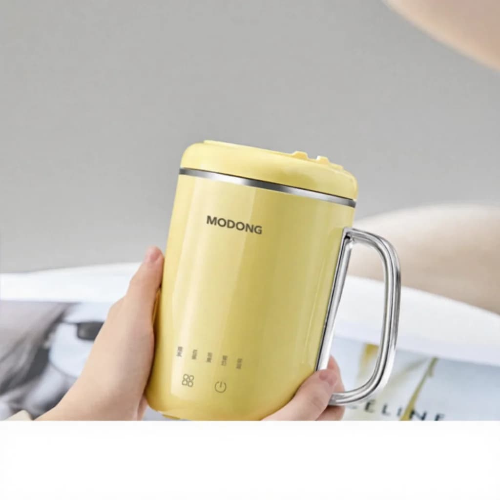 Prenosný elektrický dusený hrnček 450ml 220V s filtrom a lyžičkou