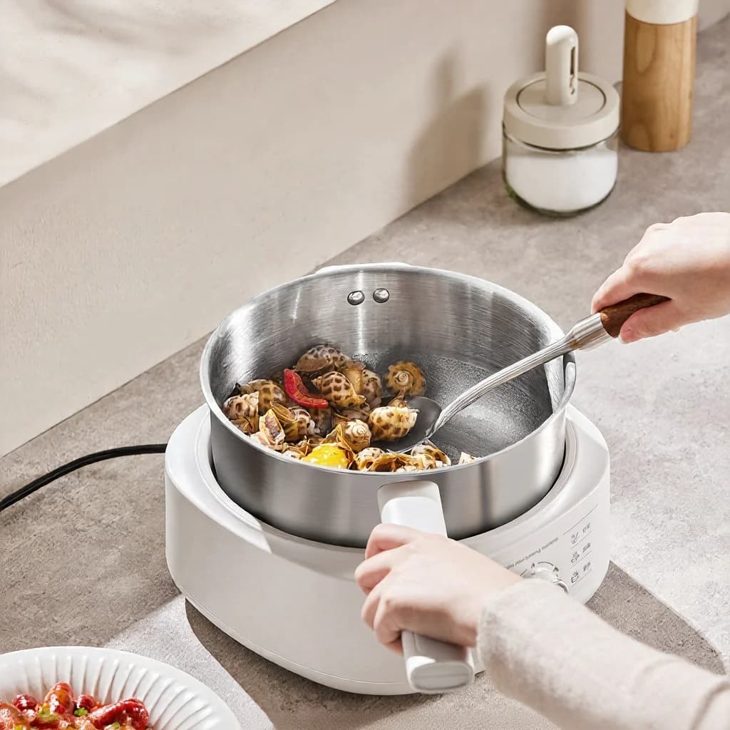 Nerezový elektrický hot pot s naparovačom, 3L, 220V