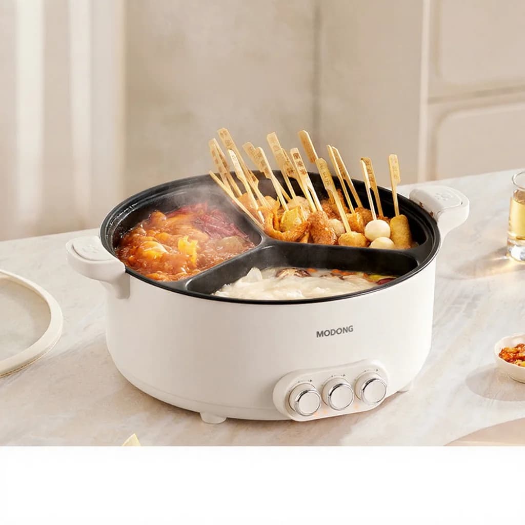 Elektrický hot pot s prepážkou, 5.6L/8L, 220V