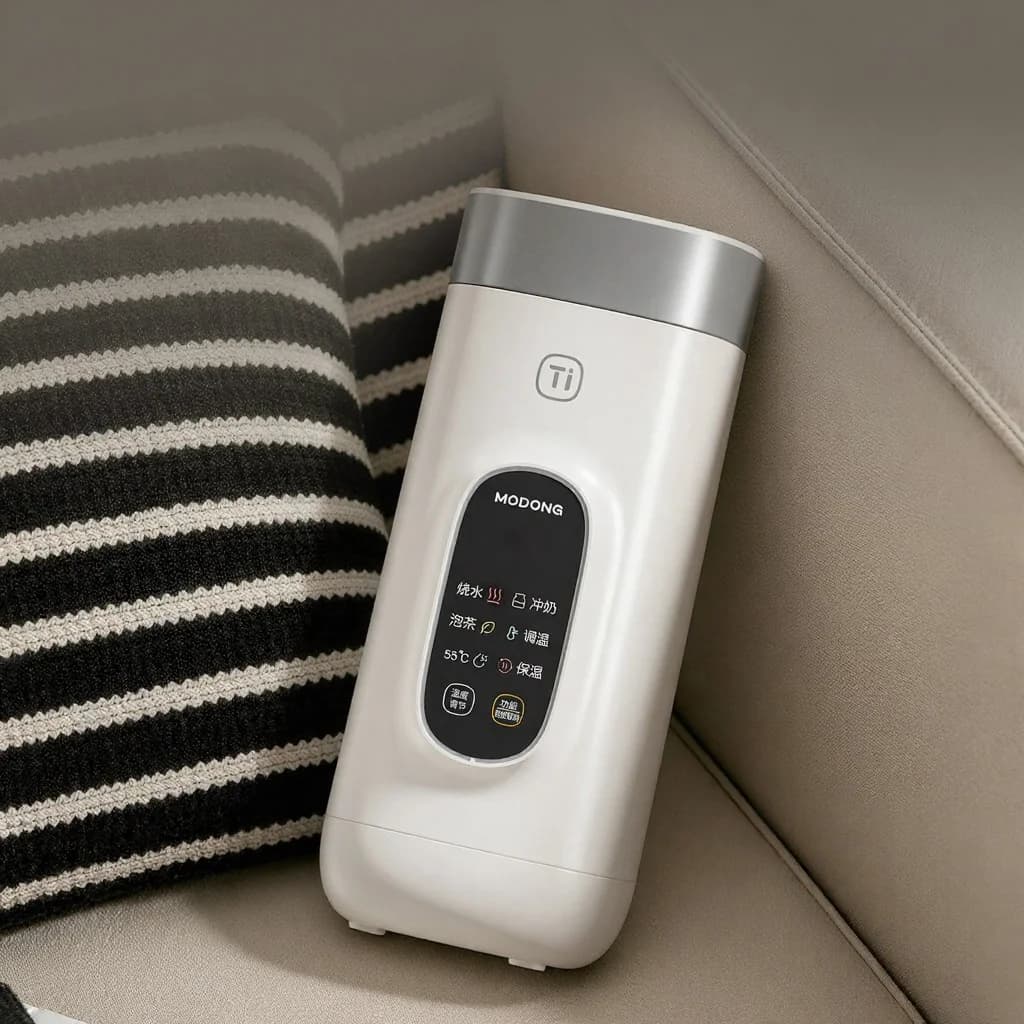 Titánový elektrický cestovný ohrevný hrnček na vodu, 650ml, 220V