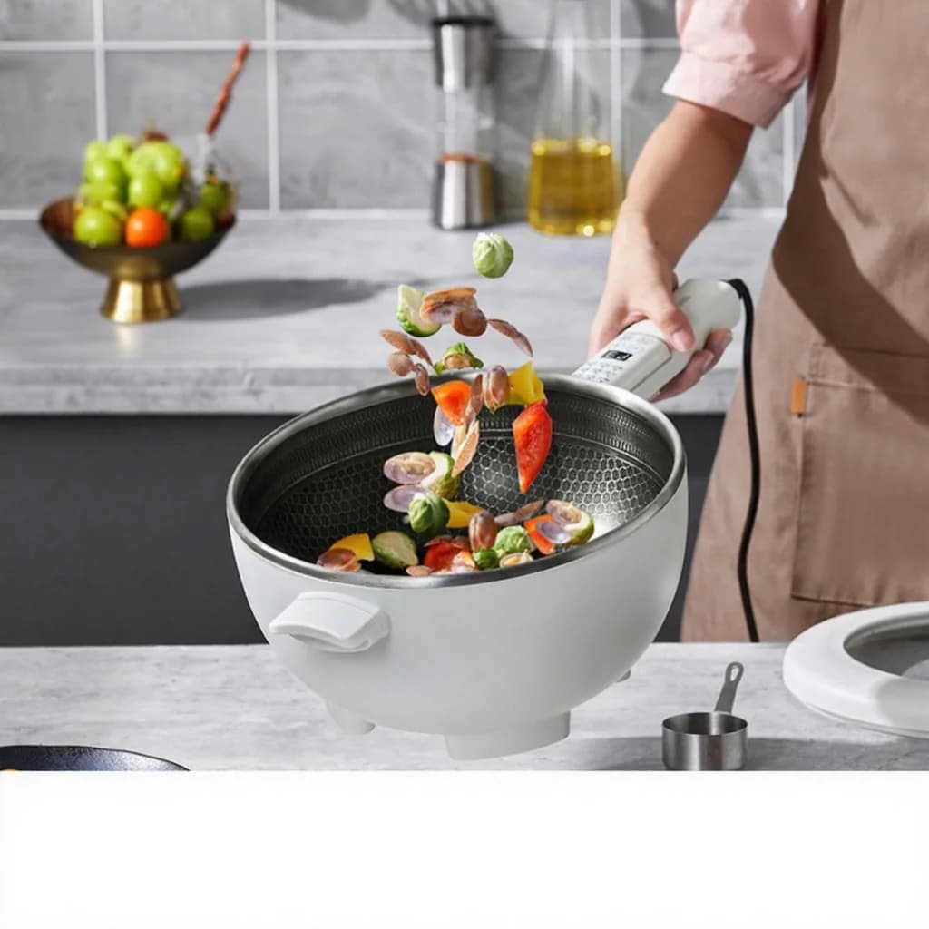 Elektrický multifunkčný hot pot s naparovacím košíkom 5L 220V