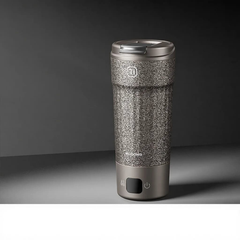 Titánový elektrický cestovný hrnček 400ml s displejom teploty