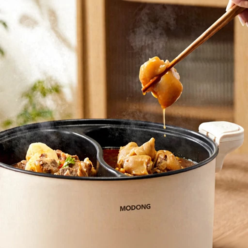 Elektrický dvojzónový hot pot 6L 7L 8L s dotykovým ovládaním