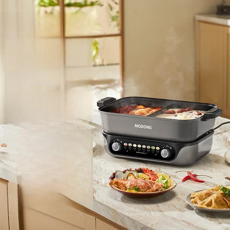 Delený elektrický hot pot s nepriľnavou vložkou, kapacita 8L