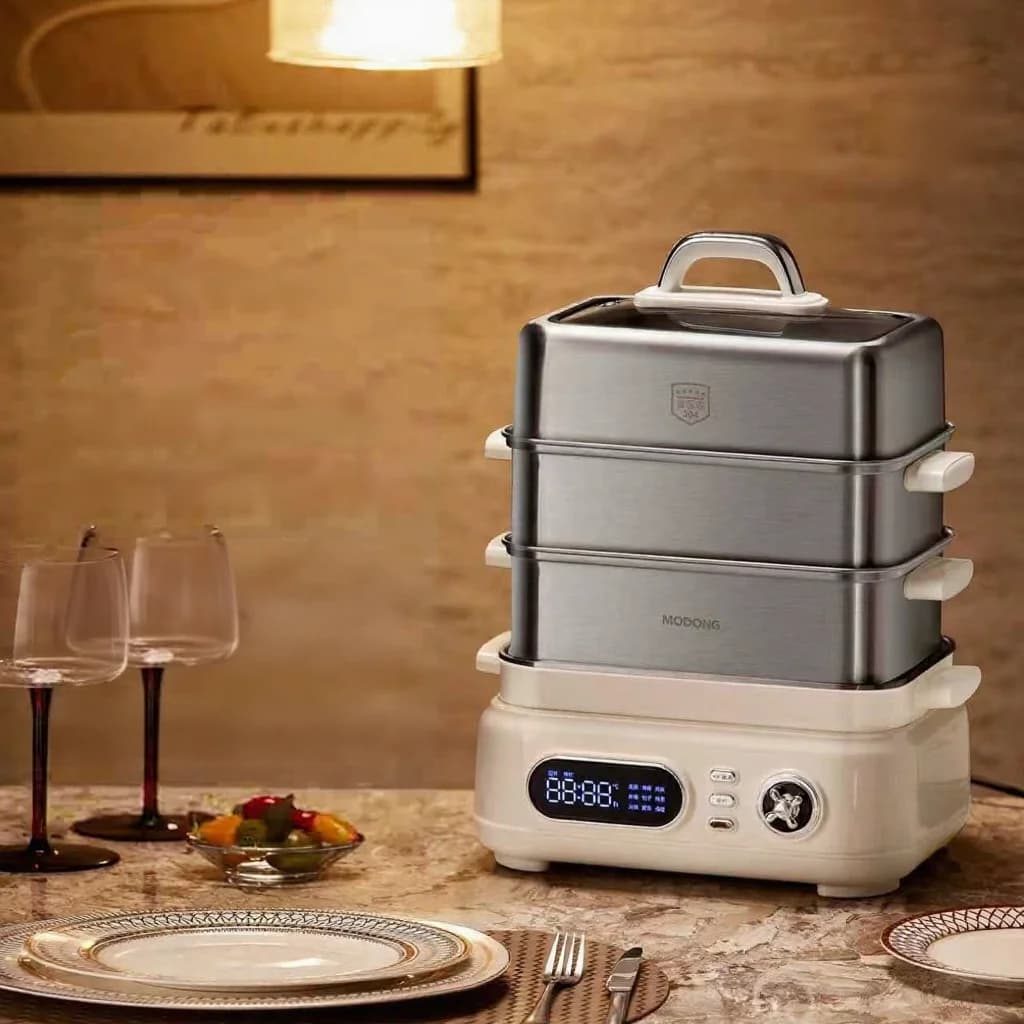 Elektrický nerezový 3-poschodový parný hrniec 18L 220V 1500W