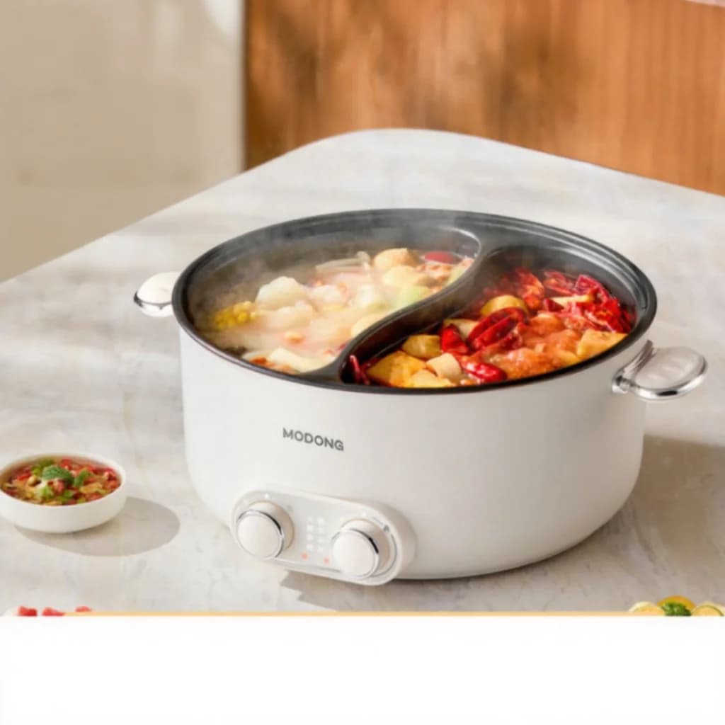 6L dvojzónový elektrický hotpot s nezávislou reguláciou teploty