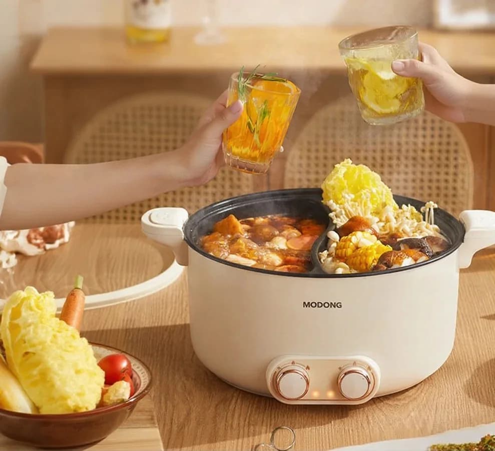 Elektrický dvojzónový hot pot 6L 7L 8L s dotykovým ovládaním