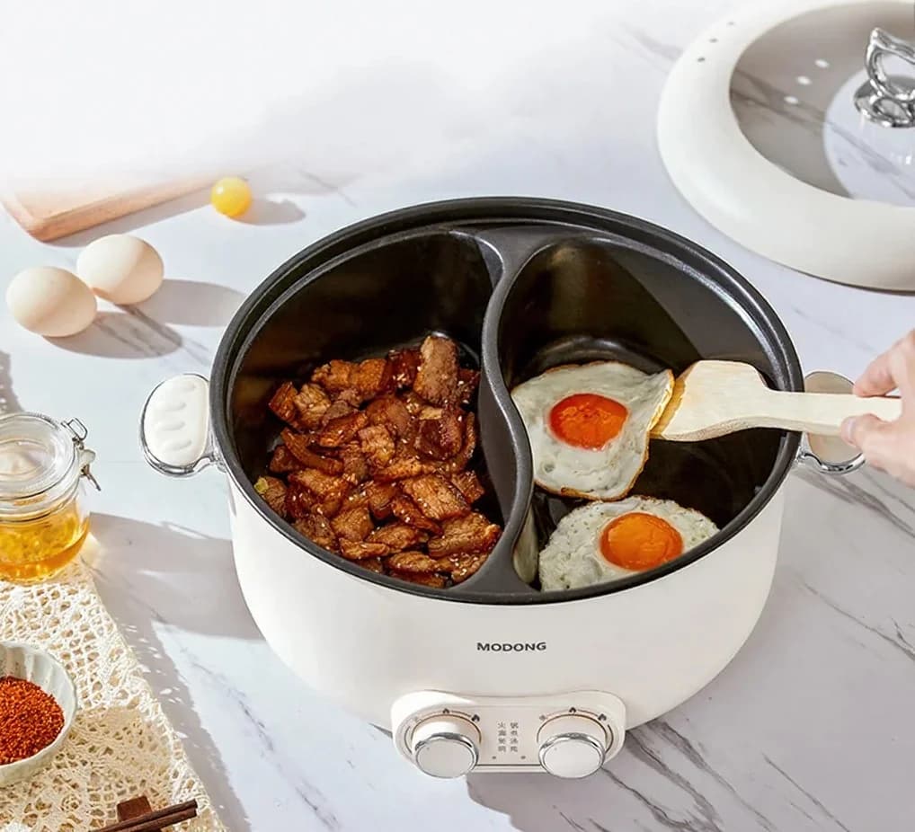 Dvojité ovládanie elektrický hot pot 6L veľká kapacita nepriľnavý