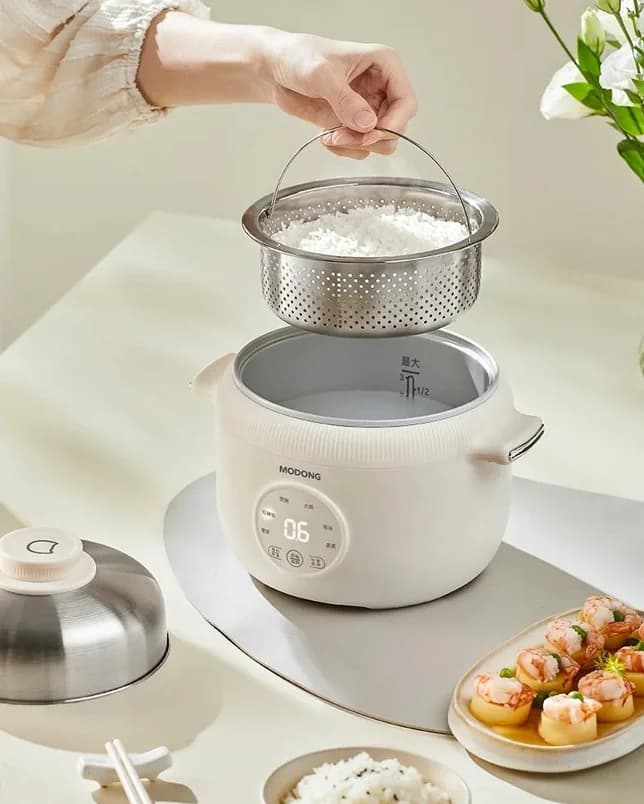 Mini elektrický ryžovar 1,6 L s keramickou vnútornou nádobou