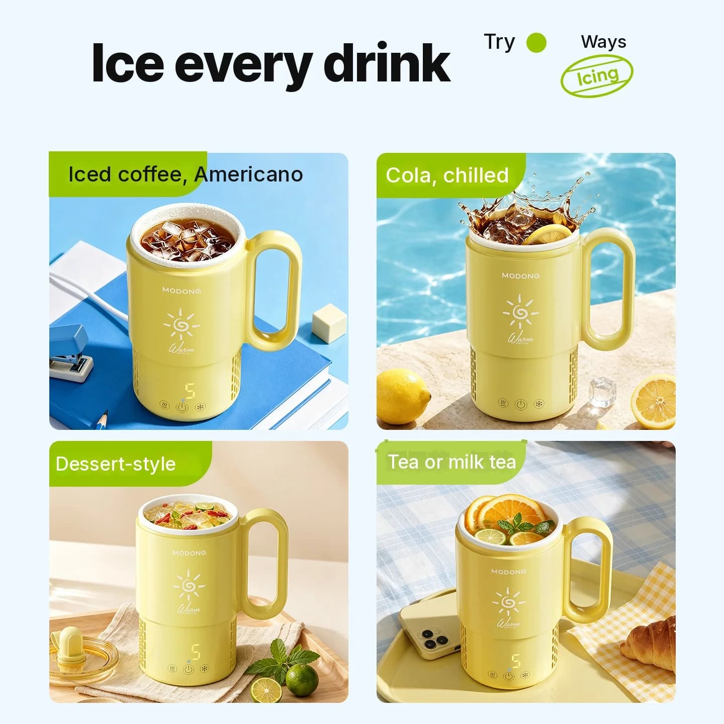 Mini chladiaci a ohrievací hrnček 450mL 36W dotykové ovládanie
