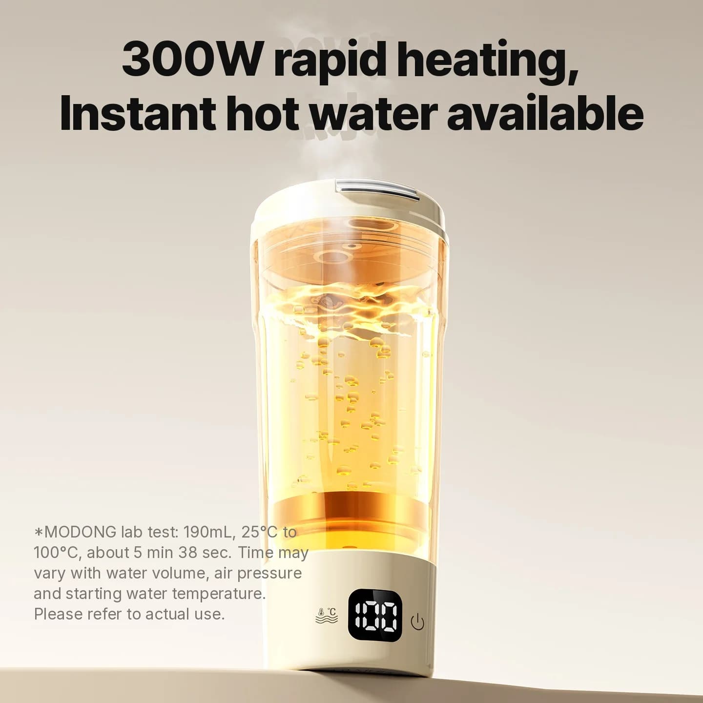 Prenosný elektrický ohrievací hrnček, 400mL, 7 teplotných nastavení
