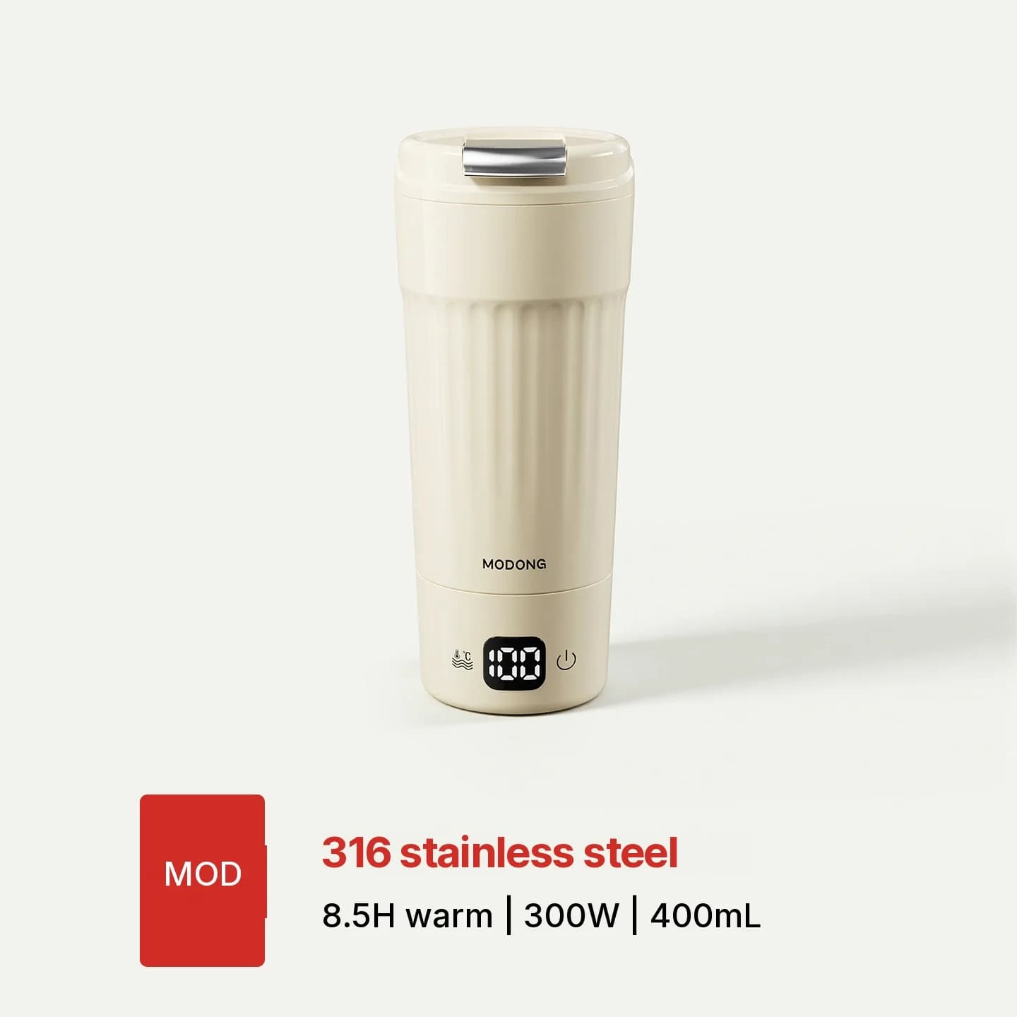 Prenosná elektrická ohrievacia šálka, 400 mL, 7 nastavení teploty