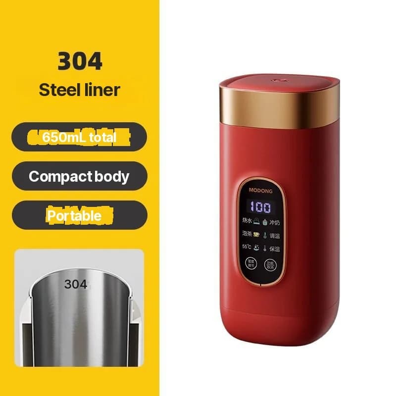 Prenosný elektrický hrnček na ohrev vody 650ml 304 vložka 220V