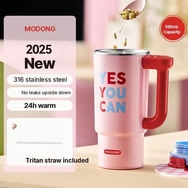 Prenosný elektrický hrnček na ohrev s 680 ml vnútrom z nehrdzavejúcej ocele
