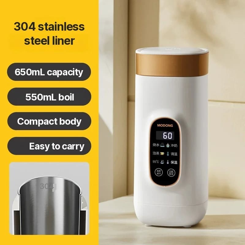 Prenosný elektrický ohrievací hrnček 650ml s vložkou 304 alebo 316