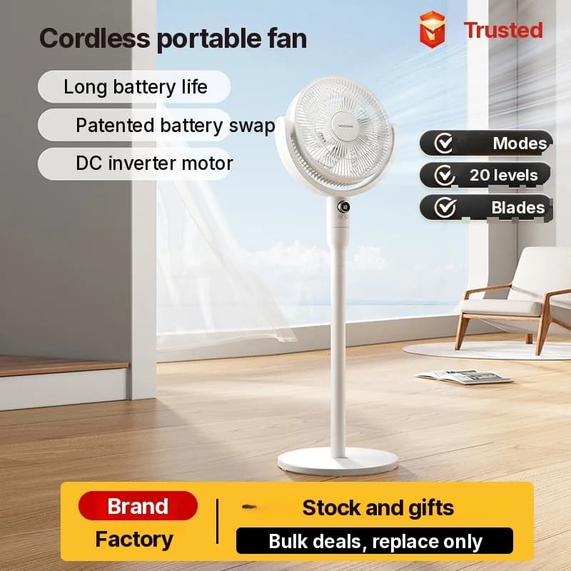 Stolný ventilátor na cirkuláciu vzduchu s hlasovým ovládaním a osciláciou