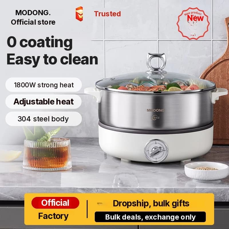 Delený elektrický hot pot s vnútornou vložkou z nehrdzavejúcej ocele 1500W