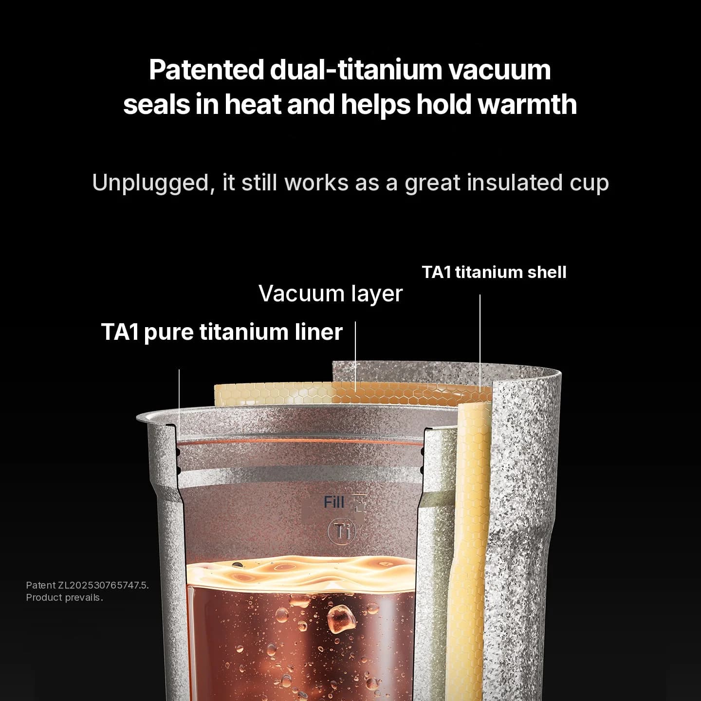 Prenosný titánový elektrický ohrievací hrnček 400 ml s displejom teploty