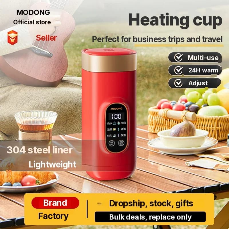 Prenosný elektrický hrnček na ohrev vody 650ml 304 vložka 220V