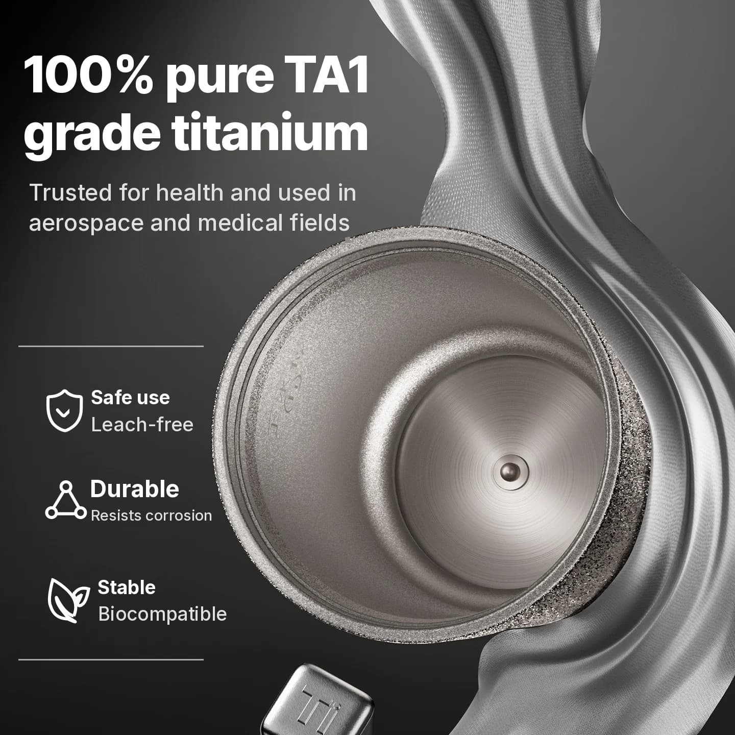 Prenosný titánový elektrický ohrievací hrnček 400 ml s displejom teploty