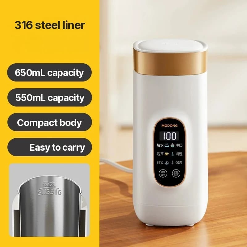Prenosný elektrický ohrievací hrnček 650ml s vložkou 304 alebo 316