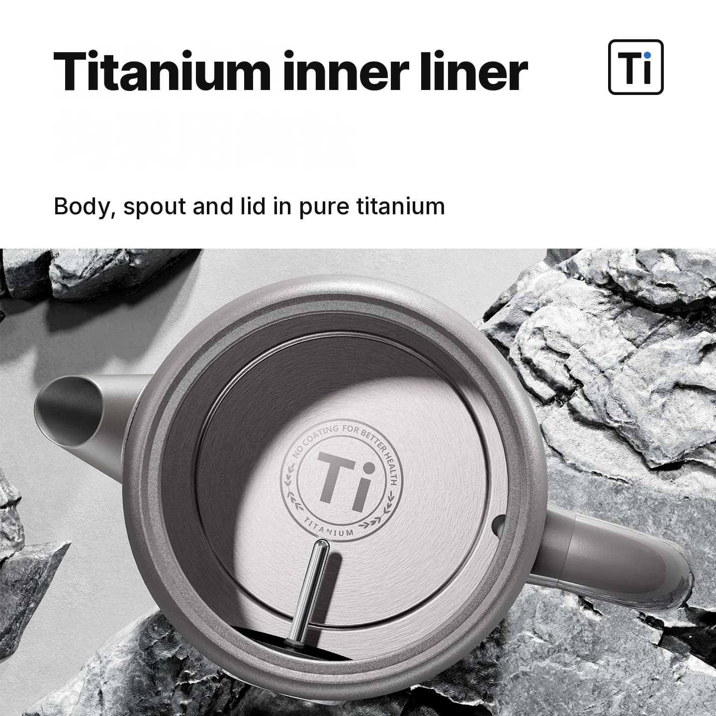 Čisto titánová elektrická kanvica 1.8L s teplotným displejom