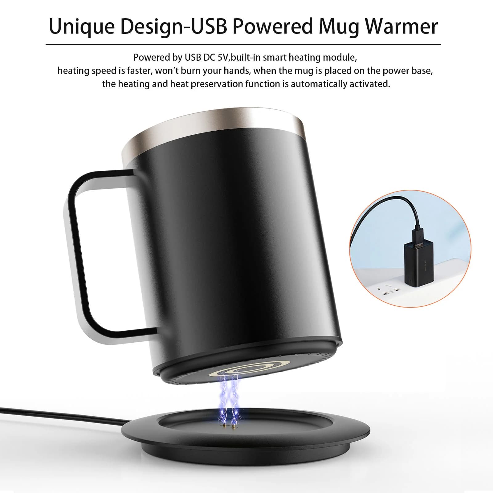 12oz USB ohrievaný kávový hrnček
