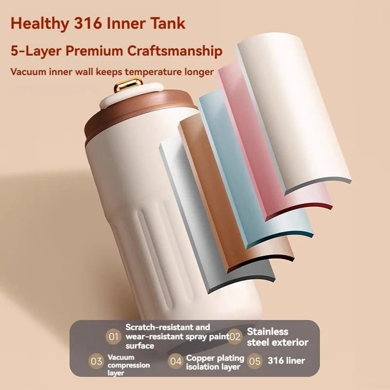 450ml termoska s displejom teploty